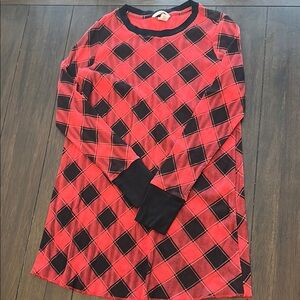 Red and Black Checkered Sleep Shirt